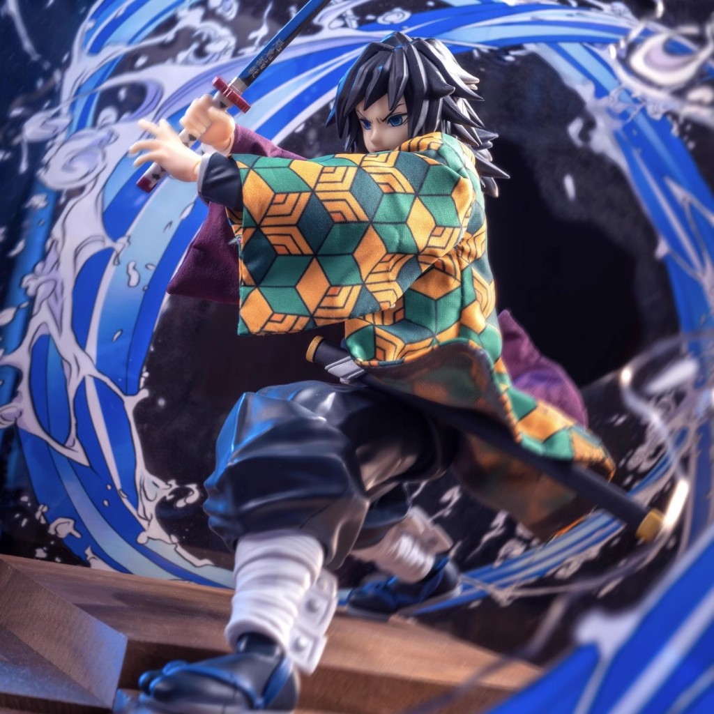 NANA shf Demon Slayer Tomioka Giyuu เสาน้ําเสื้อผ้าเสื้อคลุมขนนกกิโมโน