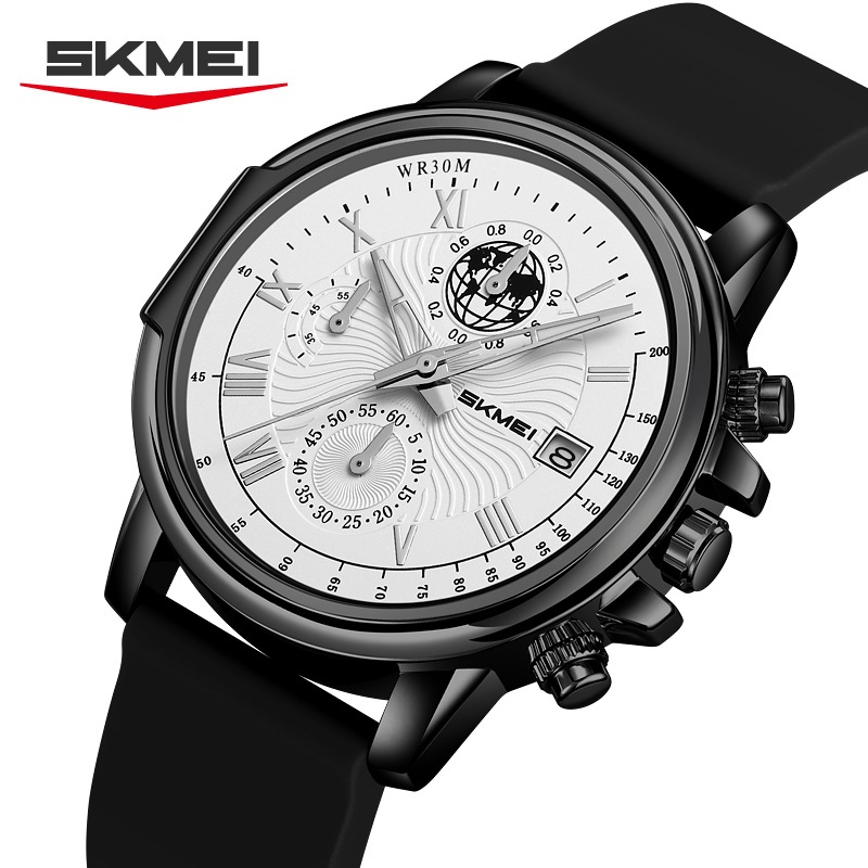 SKMEI สมี นาฬิกาควอทซ์นักเรียนสอบเวลาพักผ่อนนาฬิกาปฏิทินอเนกประสงค์กันน้ําธุรกิจนาฬิกาผู้ชาย