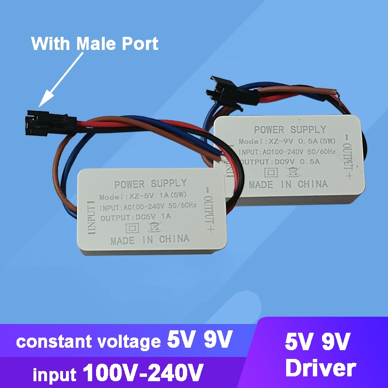 อินพุต AC 110V - 220V แรงดันไฟฟ้าคงที่ 5V 9V แหล่งจ่ายไฟ LED Driver สําหรับไฟ LED