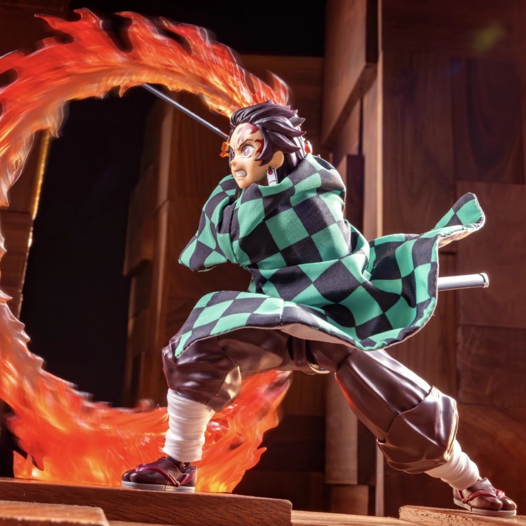 NANA SHF Demon Slayer: Kimetsu no Yaiba Kamado Tanjiro เสื้อผ้าเสื้อคลุมกิโมโน Feather Ori (ไม่รวมของเล่น)