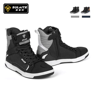 ใหม่รถจักรยานยนต์รองเท้า Motocross Men Moto ลื่น Breathable มอเตอร์ไซด์ Biker Chopper Cruiser รองเท้า Touring