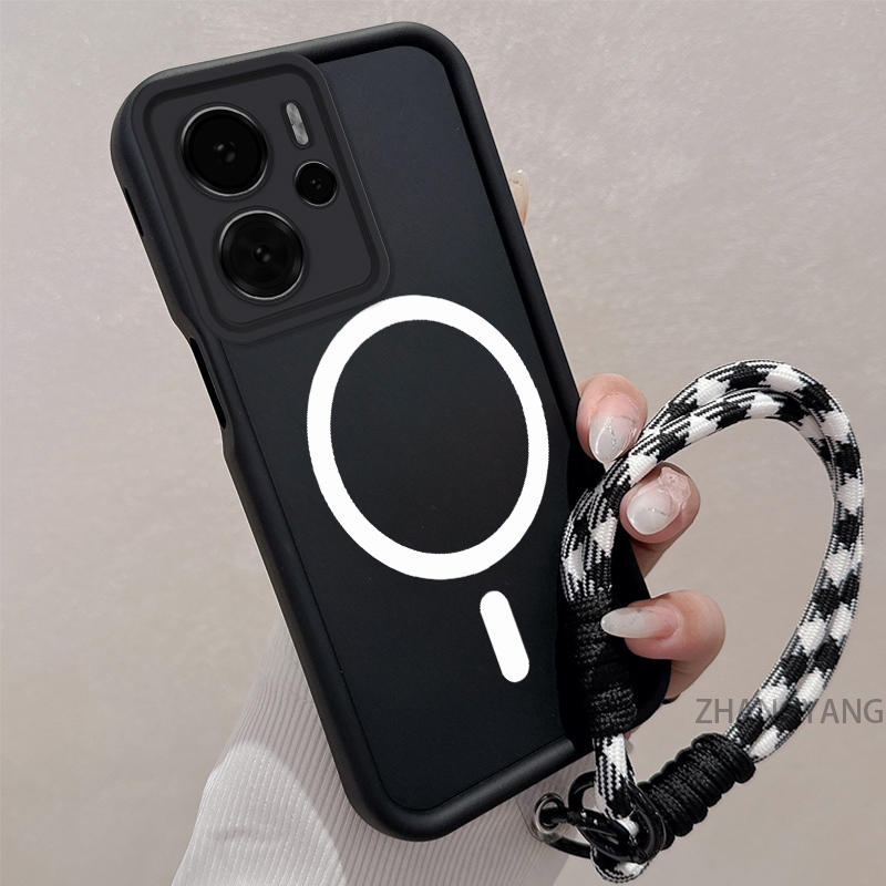 เคสสําหรับRealme 14 5G Realme 14 Pro Plus Realme 14T 5Gซิลิโคนกันกระแทกเคสโทรศัพท์TPUพร้อมแหวนแม่เหล็กออกแบบความงามใหม่และเชือกแขวนฟรี