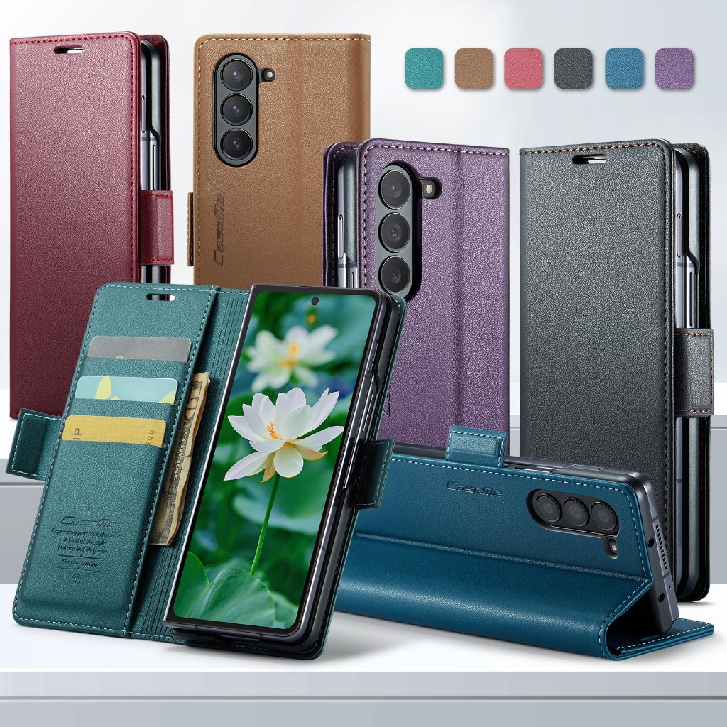 เคสซัมซุง Case for Samsung Galaxy A27 A37 A57 S26 S25 Edge S24 FE S23 Ultra S22 Plus S26+ S25+ S24+ S22+ S23+ 5G S25FE เคสโทรศัพท์มือถือหนัง PU TPU นิ่ม แบบฝาพับแม่เหล็ก พร้อมช่องใส่บัตร และขาตั้ง Ultra Thin Leather Flip Cover Phone Case ซองมือถือ C023
