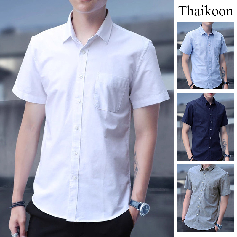 เสื้อเชิ้ตแขนสั้นบางฤดูร้อน ดีไซน์เข้ารูป เพรียวบาง ใส่ได้ทุกโอกาส ทันสมัยและใช้งานได้จริง สำหรับคนทำงานยุคใหม่