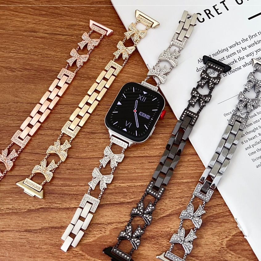 Bowknot Watch Strap For Huawei Watch Fit 4 สาย Huawei Watch Fit 4 Pro Strap Huawei Watch Fit 3 สาย B