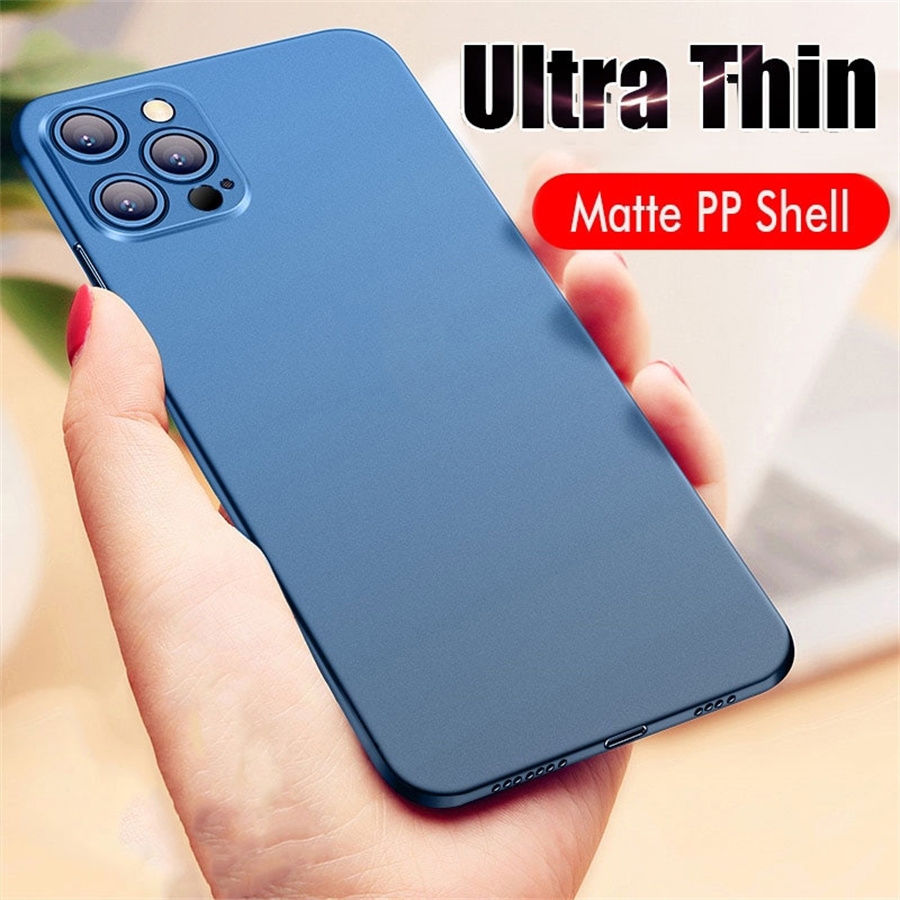 เคสโทรศัพท์มือถือ Pp แบบบางพิเศษเนื้อแมตต์บางพิเศษป้องกันรอยนิ้วมือสําหรับ สำหรับ iPhone 11 12 13 14 15 16 17 Pro Max
