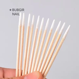 100 ชิ้นทิ้งเล็บป้องกันการรั่วไหลกาวไม้ Cotton Buds Sticks เครื่องมือทําความสะอาดใหม่ (1ห่อ100ก้าน)