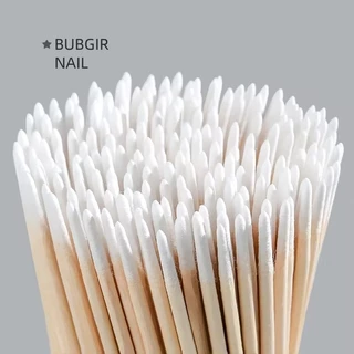 100 ชิ้นทิ้งเล็บป้องกันการรั่วไหลกาวไม้ Cotton Buds Sticks เครื่องมือทําความสะอาดใหม่ (1ห่อ100ก้าน)