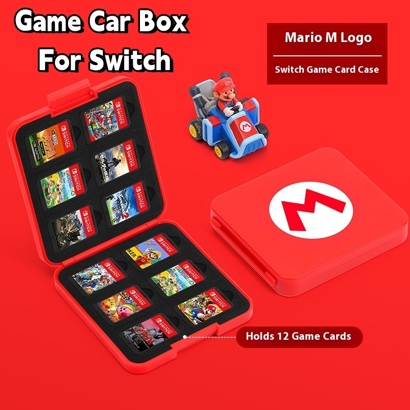 กล่องการ์ดเกม Super Mario เหมาะสําหรับ Nintendo Switch/Lite/OLED 12 + 1,2 Slot Cassette