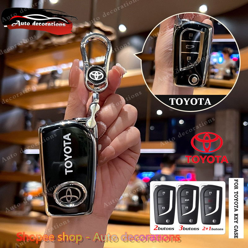 2/3 ปุ่ม TPU Key shell สําหรับ Toyota Hilux revo 2024 REVO/ALTIS 2014- 2019 กรณี Toyota corolla Altis 2010 ฝาครอบกุญแจพวงกุญแจ keyless