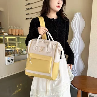 กระเป๋าเป้สะพายหลังไนลอนสำหรับนักเรียนมัธยมปลาย น่ารัก อินเทรนด์ และกันน้ำ