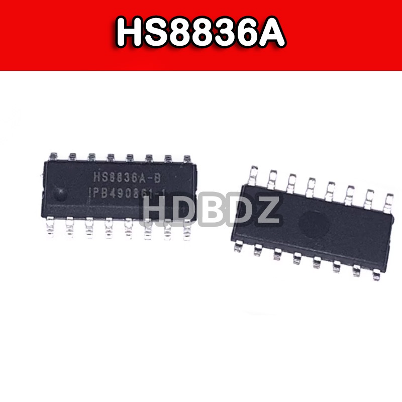 5PCS HS8836A SOP-16 ชิปเครื่องอ่านการ์ด USB IC SMD