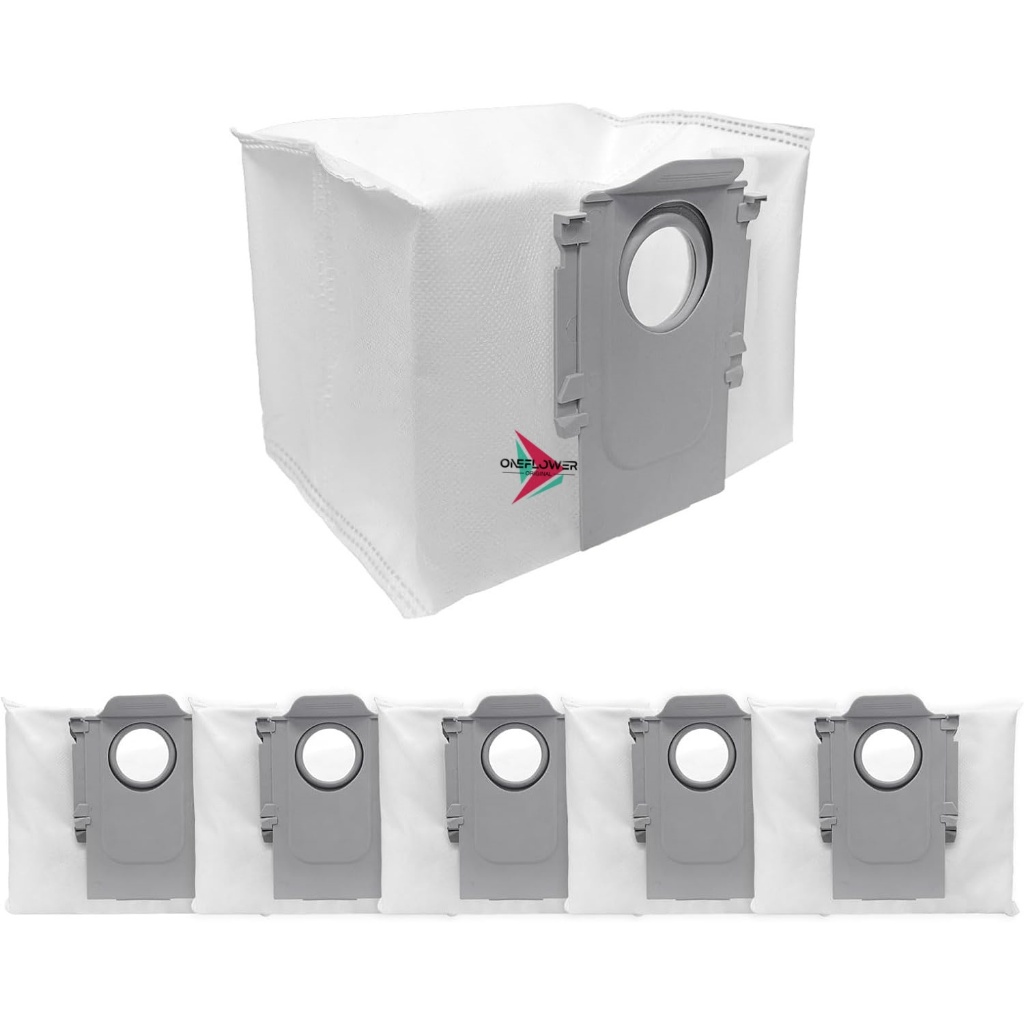 6-Pack ถุงสูญญากาศสําหรับ Roborock ถุงเก็บฝุ่นแบบใช้แล้วทิ้งสําหรับเครื่องดูดฝุ่นหุ่นยนต์ S8 Pro Ult
