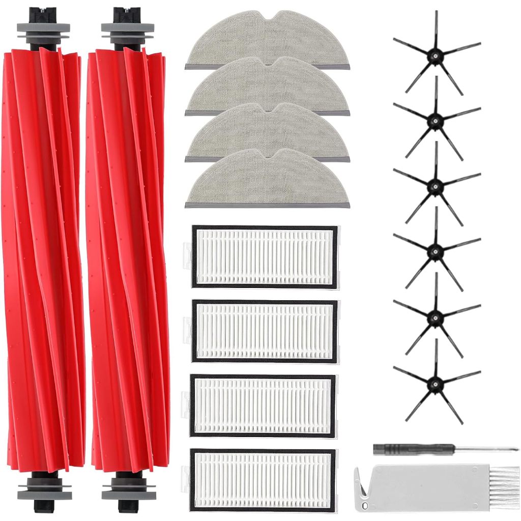 18 ชิ้น Q7 อุปกรณ์เสริมชุดเปลี่ยนเข้ากันได้กับ Roborock Q7 / Q7+ / Q7 Max / Q7 Max + หุ่นยนต์ดูดฝุ่น