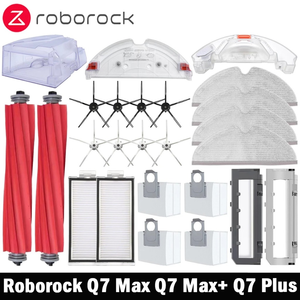 สําหรับ Roborock Q7 Max / Q7 Max + / Q7 Plus / T8 Hepa กรองหุ่นยนต์เครื่องดูดฝุ่นหลักแปรงด้านข้าง Mo