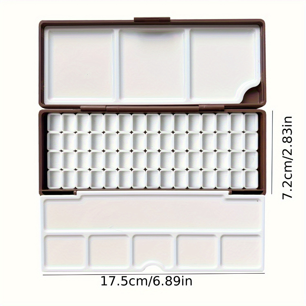 กล่องพาเลทผสมสีสีน้ํา – ศิลปินพลาสติกน้ําหนักเบาพาเลทสําหรับอะคริลิก สีน้ํา และสีน้ํามัน – ดีไซน์แบบพกพาและมีเอกลักษณ์