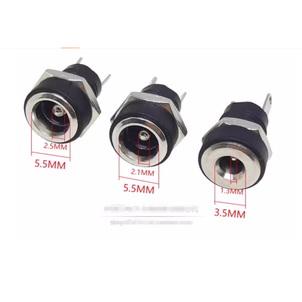 ((10 ชิ้น) DC-022B สูงโลหะซ็อกเก็ตหญิง 5.5 * 2.1/2.5 มม. 3.5 * 1.3 DC099 ปลั๊กไฟ DC DC ซ็อกเก็ต DC