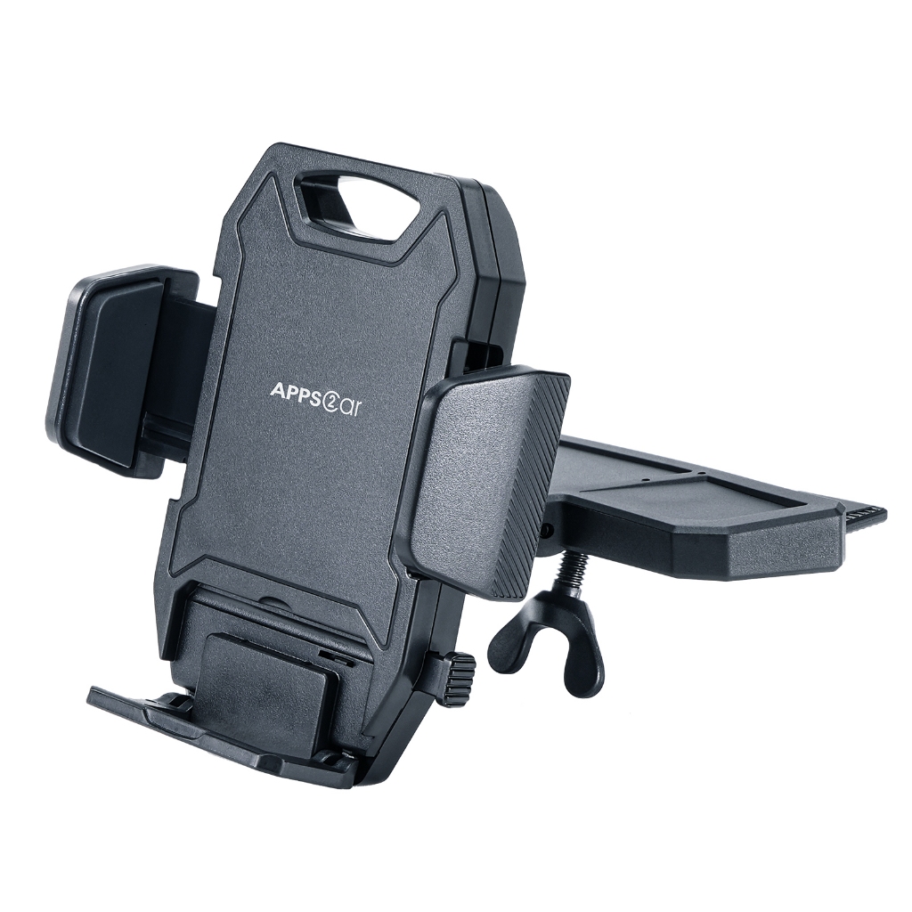 APPS2Car ที่วางโทรศัพท์ในรถยนต์ที่วางโทรศัพท์มือถือช่องซีดีที่วางโทรศัพท์พร้อมการออกแบบการทํางานมือเดียวแฮนด์ฟรีสําหรับ iPhone ทุกรุ่น,โทรศัพท์มือถือ Android และมือถือสมาร์ทโฟน