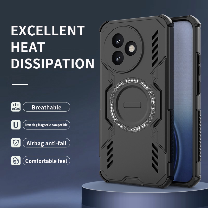 Built in Magnetic Heat Dissipation Plastic Phone Case For Redmi K80 Pro K80Ultra POCO F7 Pro F7Ultra