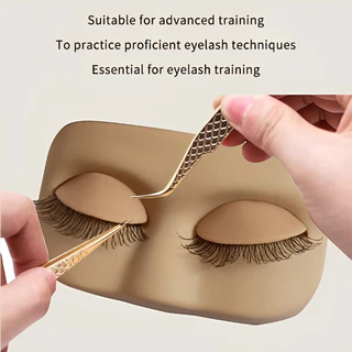 ซิลิโคนขนตา Grafting Practice Eye Molde ที่ถอดออกได้ฝึกหัว Molde พร้อมขนตาและเปลี่ยนขนตา Eye