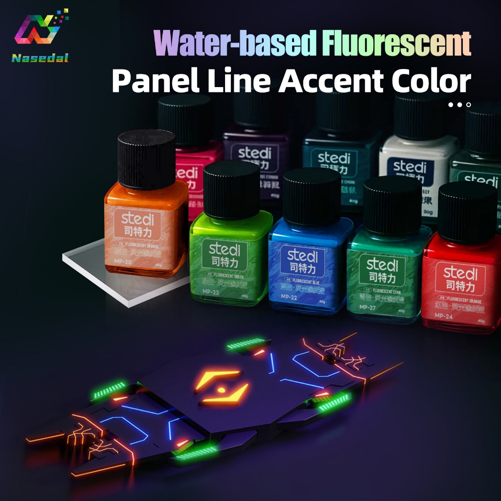 Stedi Basic สีแผงสาย Accent เรืองแสงสี 40ml น้ํา Penetrating หมึกสําหรับ Gundam รุ่นสําหรับ Gunpla GK ทํา Rebuilding เครื่องมืองานอดิเรก DIY แผงซับของเหลว