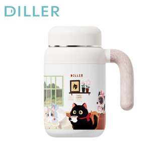 Diller กระติกน้ําร้อนพร้อมที่กรองชา SUS316 แก้วน้ําสแตนเลสสู…