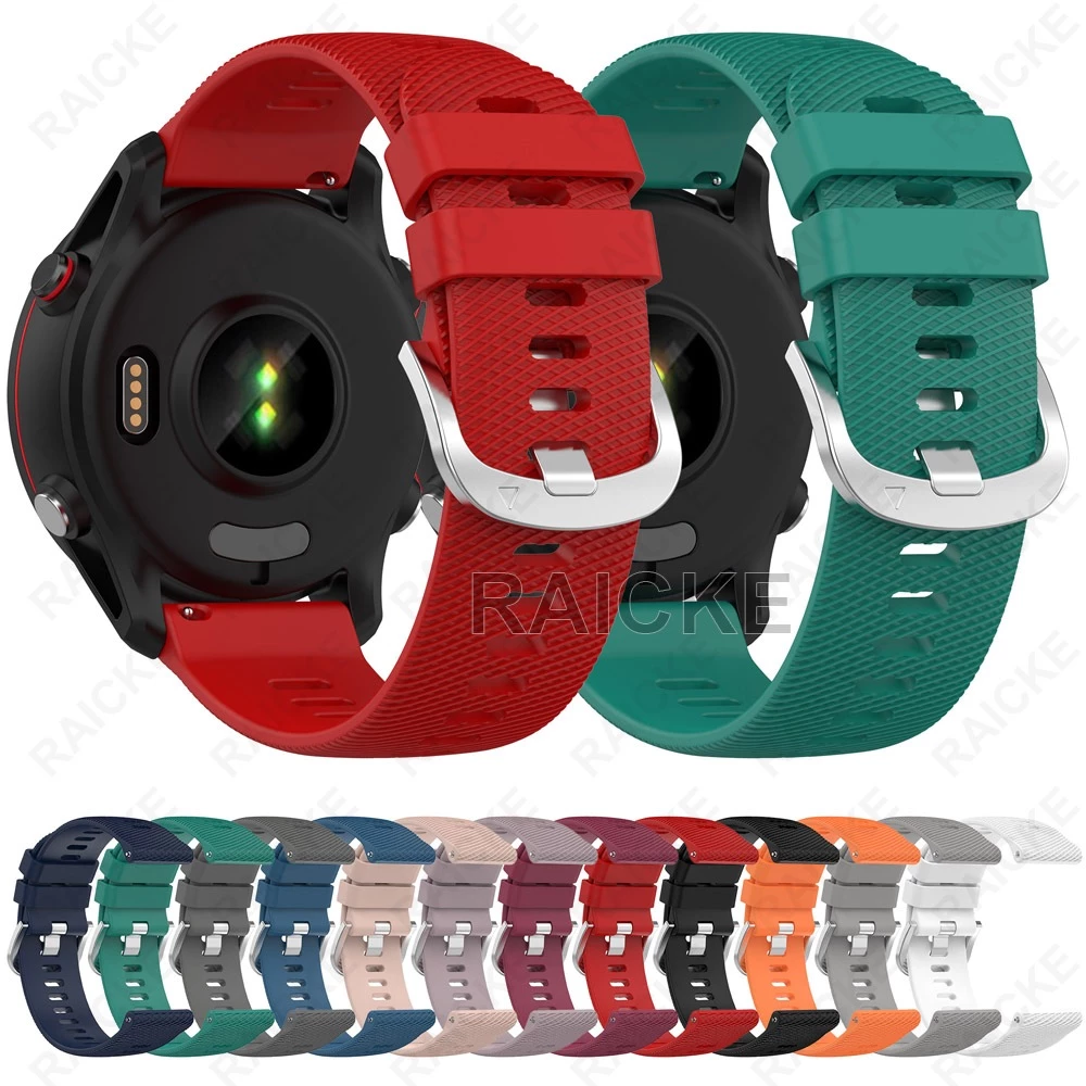 ทนทาน Sport Band 20mm.สําหรับ Garmin Vivoactive 5 6 3 music / Forerunner 570 42mm / 55 / 70 / 170 / 165 / 245 / 645 / 158 / 168 / Approach S50