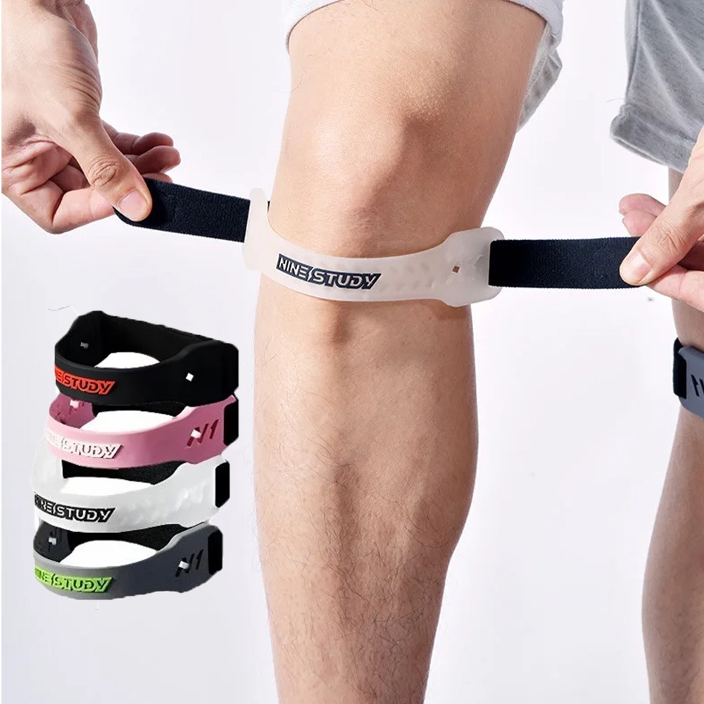 สายรัดเข่าซิลิโคนพร้อมแผ่น Patella ลดแรงกระแทกและป้องกันเข่า