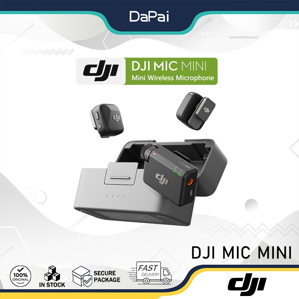 DJI Mic Mini High-Quality Audio With Stable Transmission 48-Hour Operation w/Case Two-Level Active Noise Cancelling