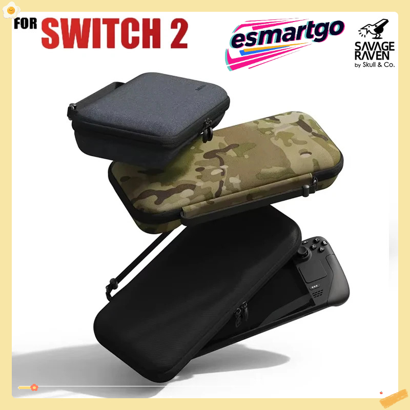 กระเป๋าเก็บเกมแบบแข็ง Savage Raven โดย Skull & Co. สำหรับ Nintendo Switch 2 - กระเป๋าเก็บพกพาแบบ EDC กันกระแทก​