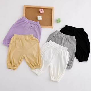 กางเกงลําลองเด็กสไตล์ฤดูร้อน กางเกง Modal สําหรับเด็กชายและเ…