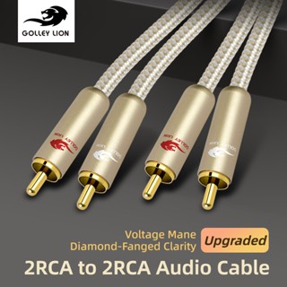 GOLLEY LION อัพเกรด 2RCA Male to 2RCA Male Stereo Audio Cabl…