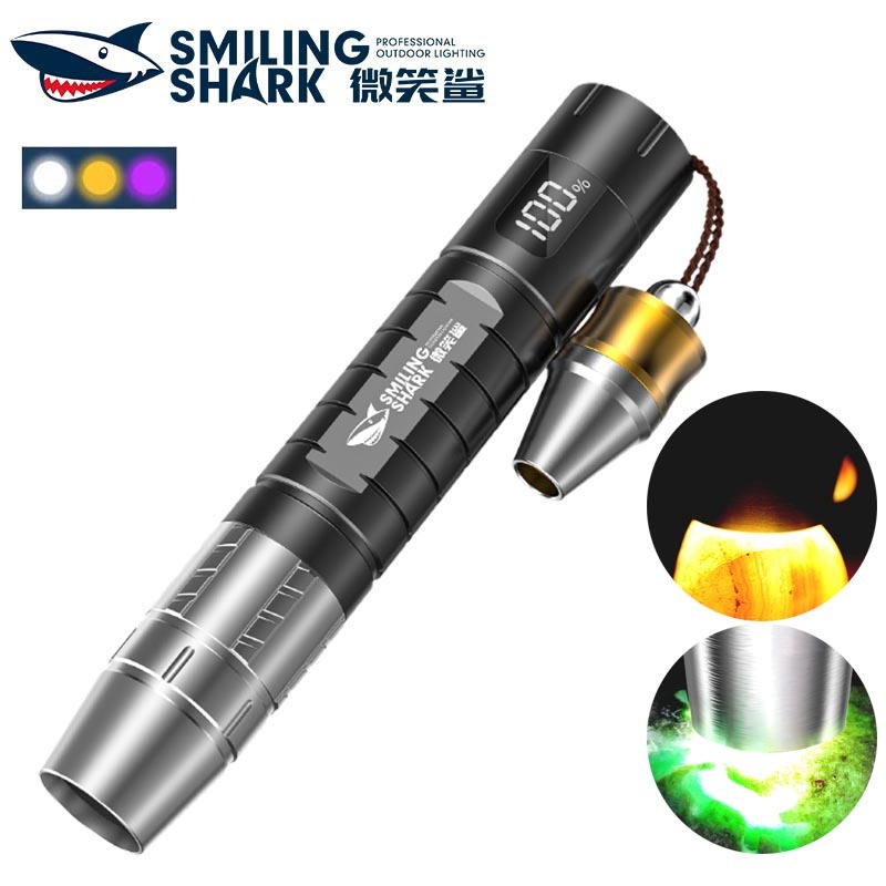 Smilingshark ZYD517  ไฟฉาย led ไฟฉายหยก มืออาชีพ สําหรับการประเมินเครื่องประดับหยก สีเหลือง/สีขาว/สีม่วง Type-C ไฟฉาย สําหรับตรวจสอบธนบัตร และระบุสมบัติ