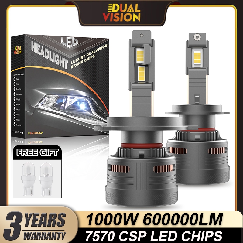 1000W H4 H7 LED ไฟหน้ารถหลอดไฟ CANBUS H1 H8 H11 LED หมอกโคมไฟ 6500K 9005 HB3 9006 9012 12V ถอดรหัส T