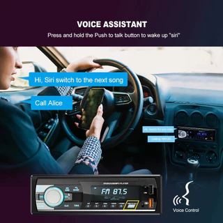 ESSGOO หัวเครื่องเสียงรถ 1 Din Bluetooth เล่นเพลงผ่าน USB/SD/AUX/FM รองรับซับวูฟเฟอร์ จอภาพมัลติมีเดีย