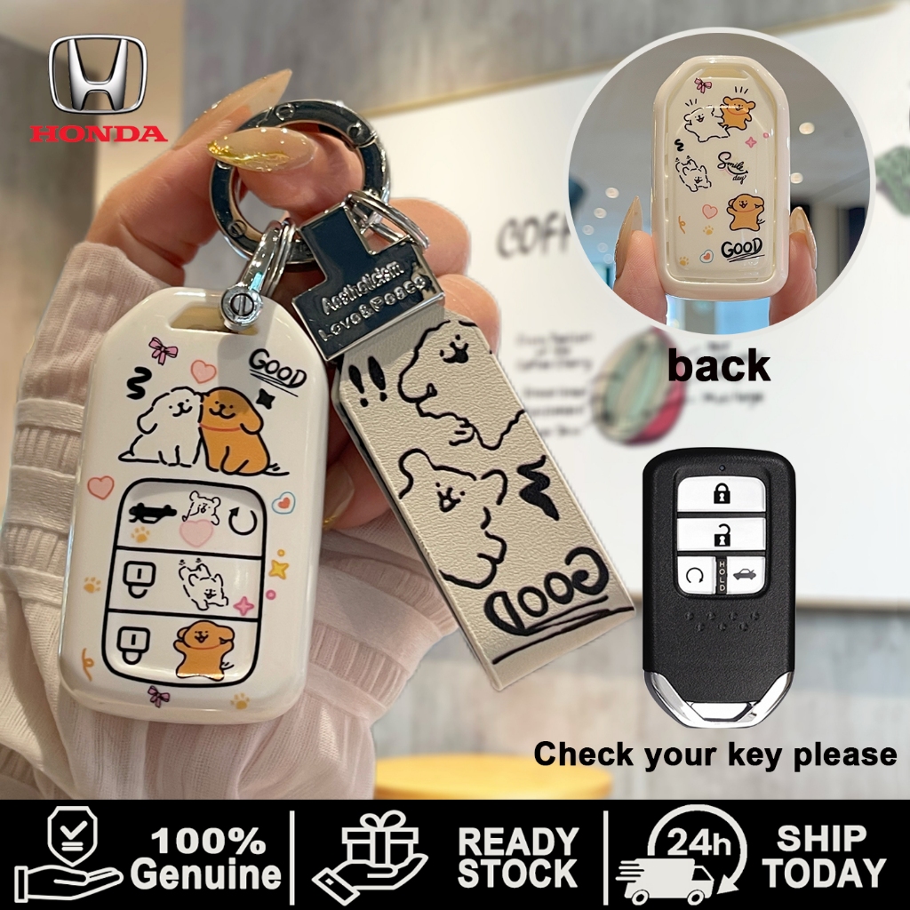 เคสกุญแจรถ HONDA City อุปกรณ์เสริมกุญแจอัจฉริยะเหมาะสําหรับ HONDA jazz/HR-V/CR-V/BR-V/city/civic Key Case