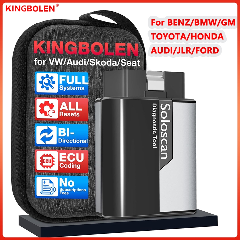 KINGBOLEN SOLOSCAN เครื่องมือวินิจฉัยอัตโนมัติระบบเต็มรูปแบบ Bividionnal ECU Coding บริการทั้งหมด OBD2 เครื่องสแกนเนอร์อายุการใช้งานฟรี Update