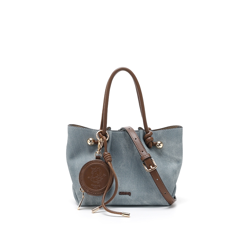 MOYOU กระเป๋าถือและสะพายข้างดีนิมสีวินเทจสำหรับผู้หญิง