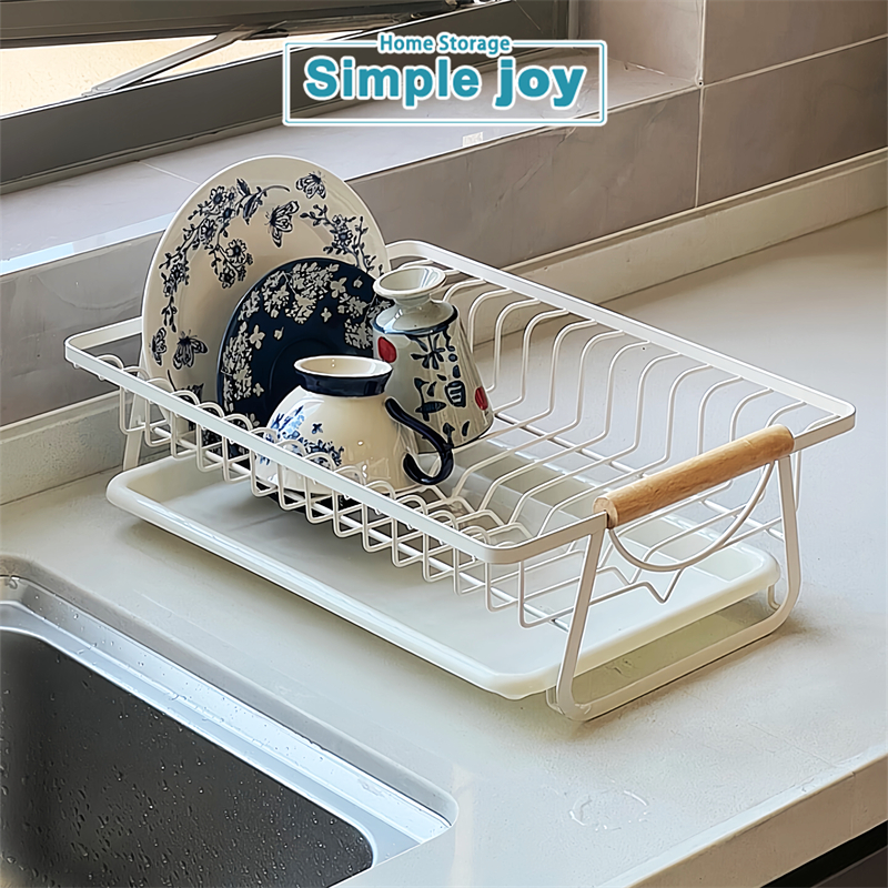 SimpleJoy ชั้นวางจาน ที่คว่ำจานสแตนเลส ถอดประกอบได้ ชั้นวางของในครัว ทนทาน ไม่เป็นสนิม