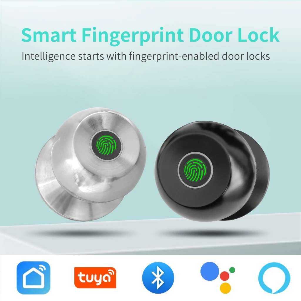 สมาร์ทลายนิ้วมือประตูล็อค Tuya APP บลูทูธสมาร์ทล็อค Biometric ประตูล็อค TUYA App สําหรับบ้านห้องนอน