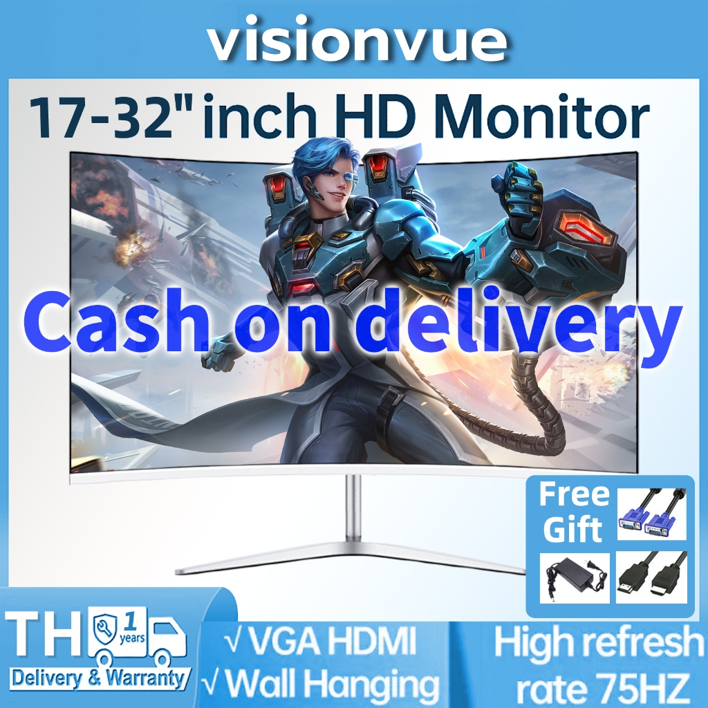 จอคอม จอมอนิเตอร์ 75HZ จอภาพบางเฉียบ รับประกัน 1ปี จอมอนิเตอร์เกมมิ่ง 17-27นิ้ว HD IPS (DP HDMI) des