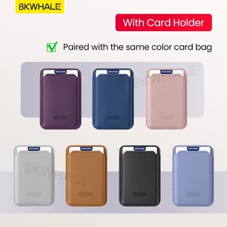 BKWHALE แม่เหล็กโปร่งใสเคสโทรศัพท์สําหรับ iPhone 15 PRO MAX 14 PRO MAX 13 PRO MAX 12 PRO MAX 11 PRO MAX พร้อมแม่เหล็กผู้ถือบัตร Clear ปกหลังกันกระแทกปลอก