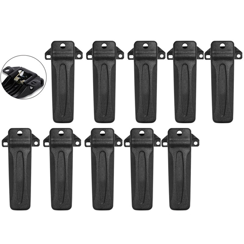 10PCS KBH-10 เข็มขัดคลิปสําหรับ KENWOOD TK-3206 TK-2206 TH-D7 TH-F6 TH-F7 TK-2207 TK-2307 TK-2212 TK