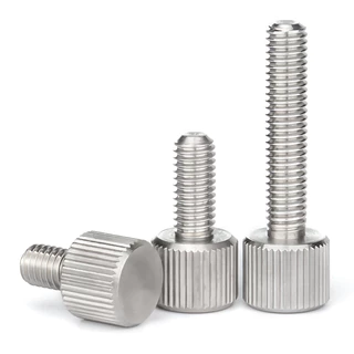 M2-M8 Knurled มือกระชับแบนรอบหัวสกรู Bolt Thumb สกรู 304 สแตนเลสมือกระชับปรับสลักเกลียว M2.5 M3 M4 M5 M6