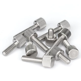 M2-M8 Knurled มือกระชับแบนรอบหัวสกรู Bolt Thumb สกรู 304 สแตนเลสมือกระชับปรับสลักเกลียว M2.5 M3 M4 M5 M6