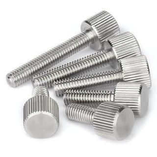 M2-M8 Knurled มือกระชับแบนรอบหัวสกรู Bolt Thumb สกรู 304 สแตนเลสมือกระชับปรับสลักเกลียว M2.5 M3 M4 M5 M6