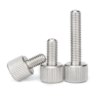 M2-M8 Knurled มือกระชับแบนรอบหัวสกรู Bolt Thumb สกรู 304 สแตนเลสมือกระชับปรับสลักเกลียว M2.5 M3 M4 M5 M6