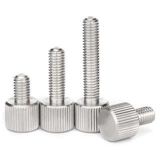 M2-M8 Knurled มือกระชับแบนรอบหัวสกรู Bolt Thumb สกรู 304 สแตนเลสมือกระชับปรับสลักเกลียว M2.5 M3 M4 M5 M6