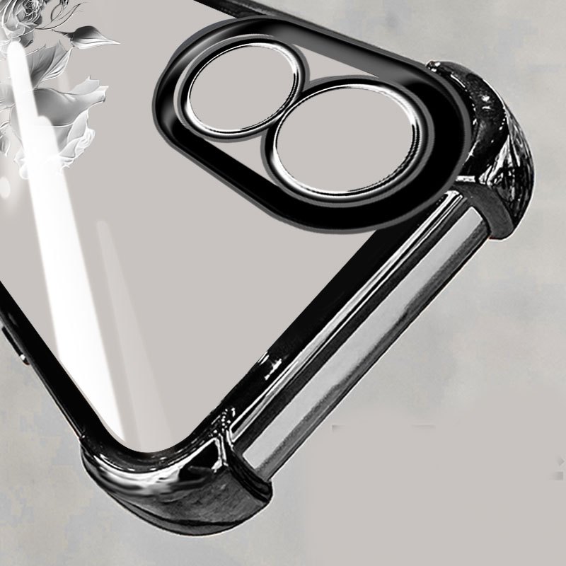 YBD Anti Fall สี่มุมสําหรับ OPPO A38 A18 A17 A18K Reno 8T A98 F23 A1 Pro A60 A78 A79 A2 5G 4G Clear เคสโทรศัพท์ขั้นสูง Red Rose All Inclusive ถุงลมนิรภัยป้องกัน - รูปที่ 7