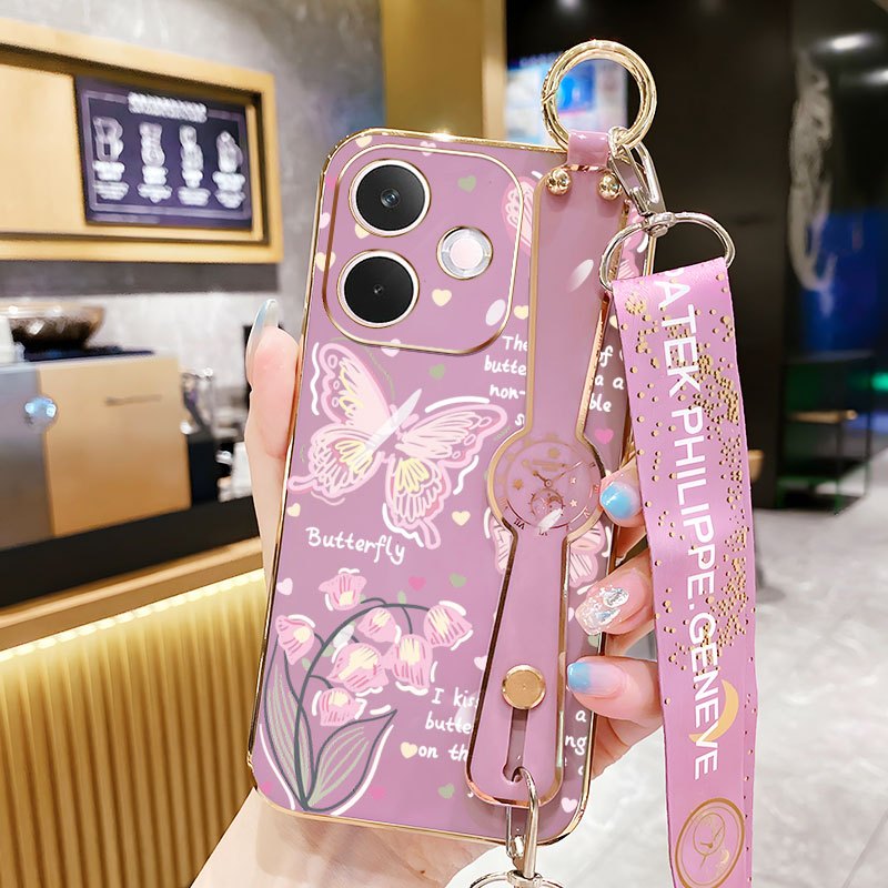 VRQR สําหรับ Oppo A6 A5i A5 Pro 5G 4G A6X A5X A6i A5i A6 A5 4G 5G ขนาดเล็กสดผีเสื้อสไตล์สายรัดข้อมือ